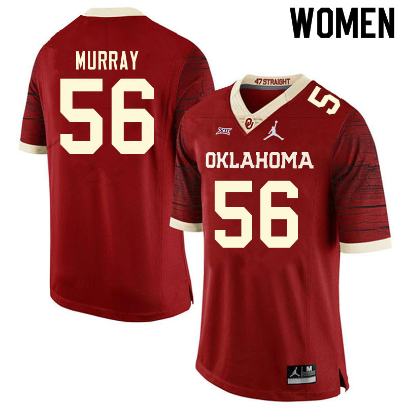 Women #56 Chris Murray Oklahoma Sooners College Football Jerseys Sale-Retro